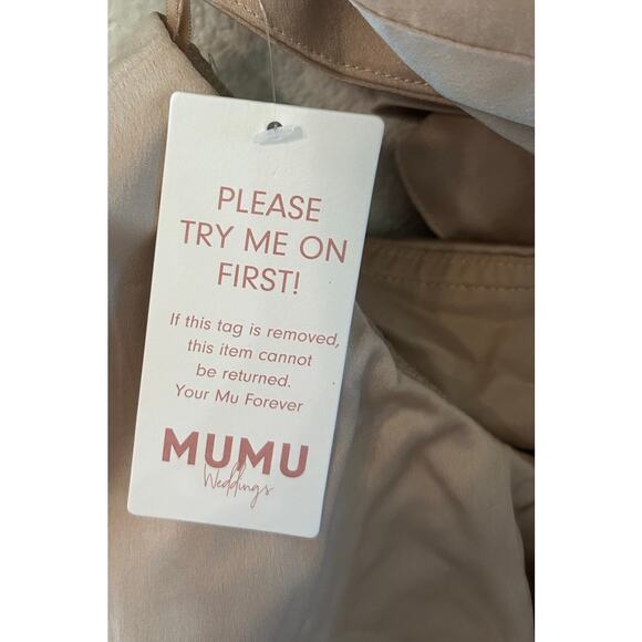 Show Me Your Mumu Zoey Midi Dress in Champagne Luxe Satin L NWT - Picture 8 of 10